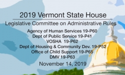 Vermont State House - Legislative Committee on Administrative Rules 11/14/19