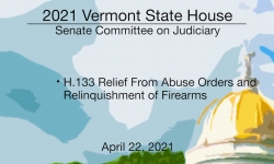 Vermont State House - H.133 Relief From Abuse Orders and Relinquishment of Firearms 4/22/2021