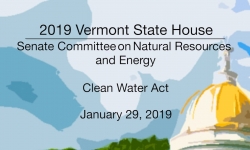 Vermont State House - Clean Water Act 1/29/19