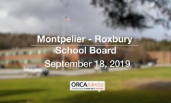 Montpelier - Roxbury School Board - September 18, 2019