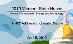 Vermont State House - H.462 Addressing Climate Change 4/5/19