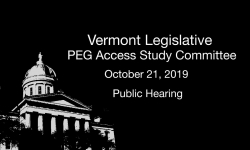 PEG Access Study Committee - Public Hearing 10/21/19