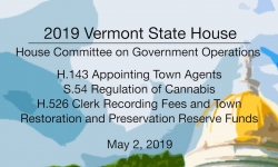 Vermont State House - H.143, S.54, and H526 5/2/19