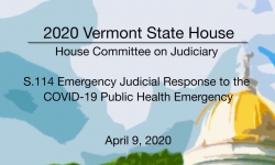 Vermont State House - S.114 Emergency Judicial Response to the COVID-19 4/9/2020