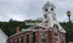 Bethel Selectboard - November 25, 2019