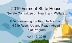 Vermont State House - H.57, H.249 4/12/19