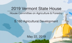 Vermont State House - S.160 Agricultural Development 5/22/19