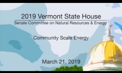 Vermont State House - Community Scale Energy 3/21/19