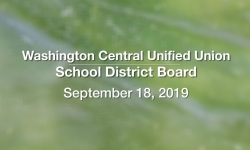 Washington Central Unified Union School District - September 18, 2019