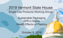 Vermont State House - Single-Use Products Working Group 10/8/19