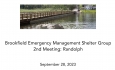 Brookfield Emergency Management Shelter Group - Emergency Shelter 2nd Meeting: Randolph 9/28/2023