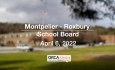 Montpelier-Roxbury School Board - April 6, 2022