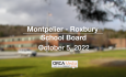 Montpelier-Roxbury School Board - October 5, 2022