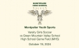 Montpelier Youth Sports - Varsity Girls Soccer vs Green Mountain Valley School 10/19/2024
