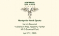 Montpelier Youth Sports - Varsity Baseball vs Bellows Free Academy Fairfax 4/17/2025