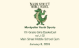 Montpelier Youth Sports - 7th Grade Girls Basketball vs U-32 1/8/2026