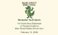 Montpelier Youth Sports - 7th Grade Boys Basketball vs. Peoples Academy 2/12/2026