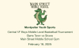 Montpelier Youth Sports - Central Vermont Boys Middle Level Basketball Tournament: Barre Town vs Stowe 2/18/2026