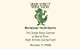 Montpelier Youth Sports - 7th Grade Boys Soccer vs Barre Town 10/2/2026