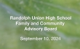 Family and Community Advisory Board 9/10/2024
