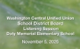 Washington Central Unified Union School District - Listening Session: Doty Memorial Elementary School 11/5/2025