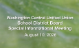 Washington Central Unified Union School District - August 10, 2026 [WCUUSD]