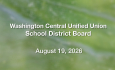 Washington Central Unified Union School District - August 19, 2026 [WCUUSD]