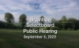 Braintree Selectboard - Public Hearing September 5, 2023 [BTS]