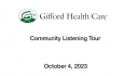 Gifford Health Care - Community Listening Tour 10/4/2023