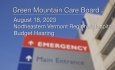 Green Mountain Care Board - Northeastern VT Regional Hospital Budget Hearing 8/18/2023