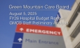 Green Mountain Care Board - FY26 Hospital Budget Review: GMCB Staff Preliminary Analysis 8/5/2025