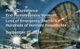 Press Conference - End Homeless Vermont - Loss of Emergency Shelter for Hundreds of Vermont Households 9/25/2024