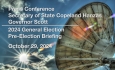 Press Conference - Secretary of State Copeland Hanzas and Governor Scott - 2024 General Election Pre-Election Briefing 10/29/2024