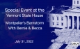 Vermont State House Special Event - Montpelier's Barnstorm with Bernie and Becca