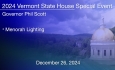 Vermont State House Special Event - Menorah Lighting Ceremony 12/26/2024