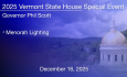 Vermont State House Special Event - Menorah Lighting Ceremony 12/16/2025