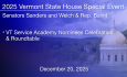 Vermont State House Special Event - Sen Sanders, Welch and Rep Balint - VT Service Academy Nominees Celebration and Roundtable 12/20/2025