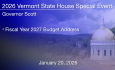 Vermont State House Special Event - Governor's Fiscal Year 2027 Budget Address 1/20/2026