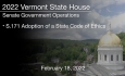 Vermont State House - S.171 Adoption of a State Code of Ethics 2/18/2022