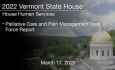 Vermont State House - Palliative Care and Pain Management Task Force Report 3/17/2022