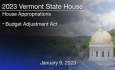 Vermont State House - Budget Adjustment Act 1/9/2023