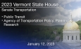 Vermont State House - Public Transit, Agency of Transportation Environmental Policy & Sustainability 1/12/2023