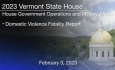 Vermont State House - Domestic Violence Fatality Report 2/3/2023
