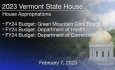 Vermont State House - FY24 Budget: Green Mountain Care Board, Department of Health, Department of Corrections 2/7/2023