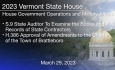 Vermont State House - S.9 State Auditor To Examine the Books and Records of State Contractors, H.386 Approval of Amendments to the Charter of the Town of Brattleboro 3/29/2023