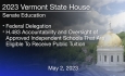 Vermont State House - Federal Delegation and H.483 5/2/2023