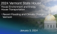 Vermont State House - Recent Flooding and Climate Change in Vermont 1/3/2024