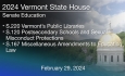 S.220 VT’s Public Libraries S.120 Postsecondary Schools & Sexual Misconduct Protections S.167 Amend. to Ed Law