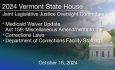 Vermont State House - Medicaid Waiver Update, Act 159, and Department of Corrections Facility Staffing 10/16/2024