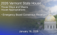 Vermont State House - Emergency Board Consensus Revenue Forecast 1/16/2026